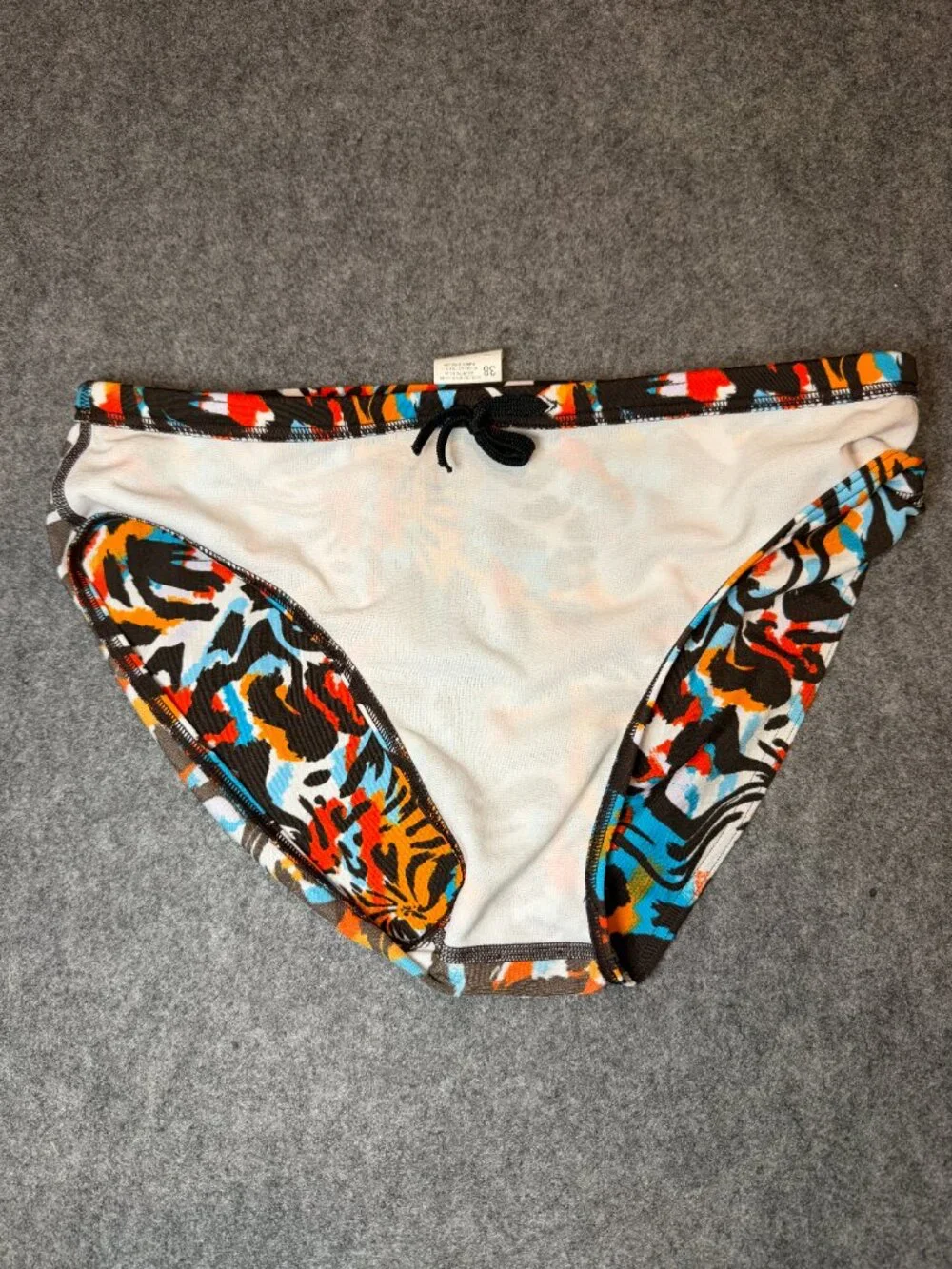 Sporti Men’s Swim Brief Size 38 Multicolor Abstract Print